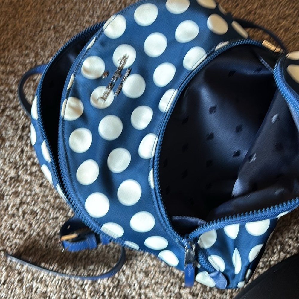 Kate Spade Navy and White Polka Dot Backpack - Picture 13 of 13